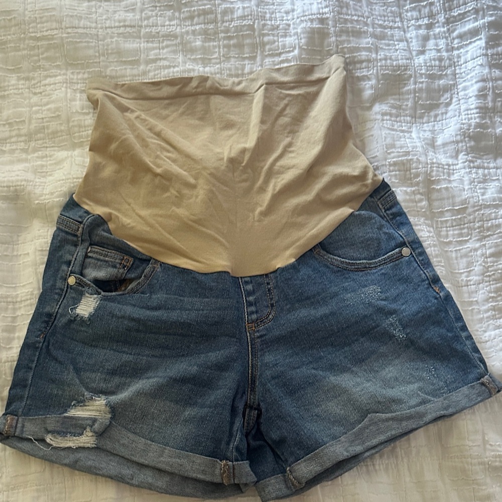Denim Maternity Shorts